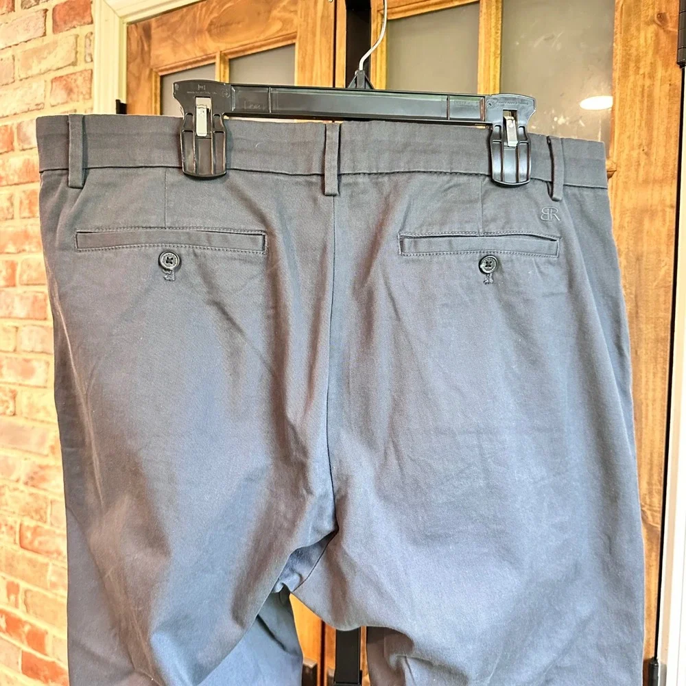 Banana Republic‎ Chino Pants Mens 38x29 Gray Stretch Cotton Casual Trousers